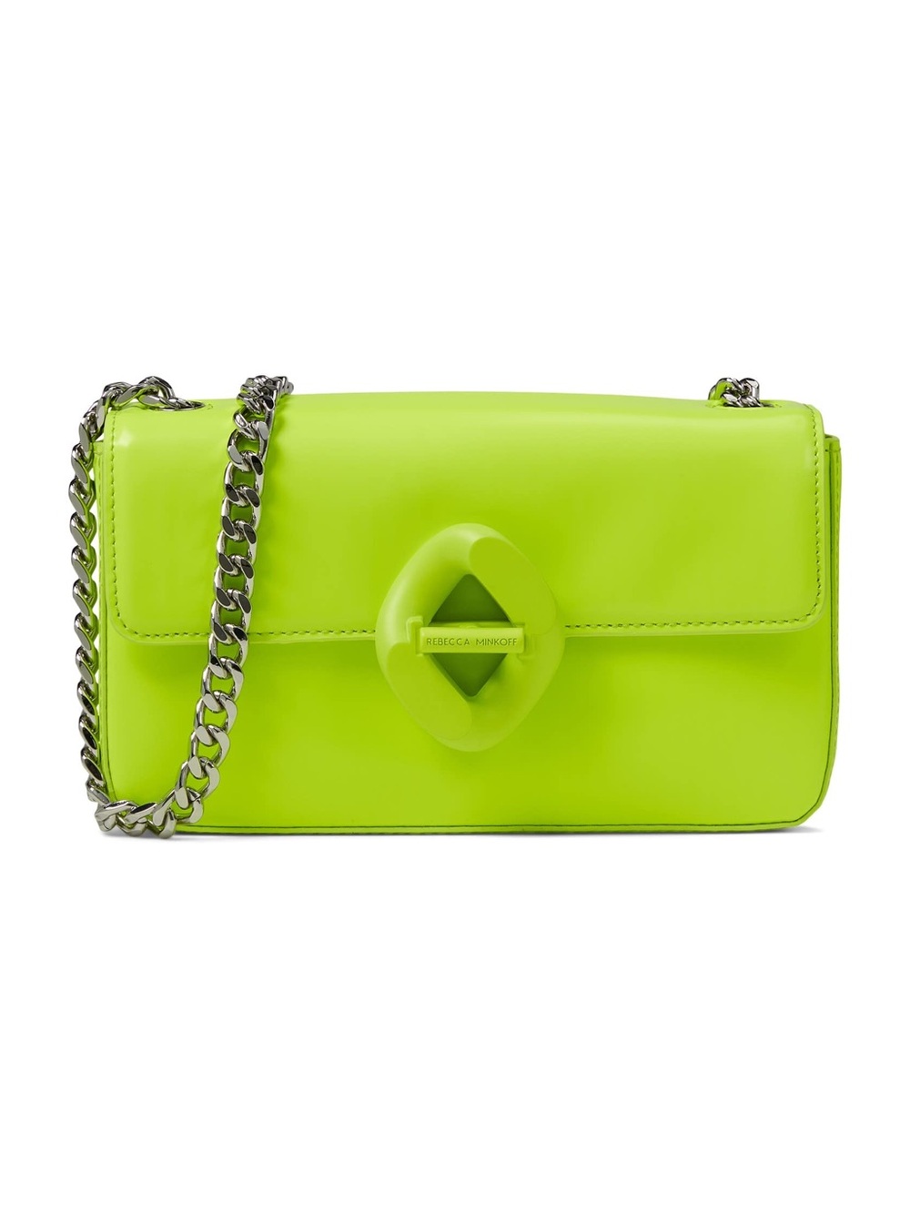 Rebecca Minkoff The G Small Chain Shoulder Neon Yellow One Size